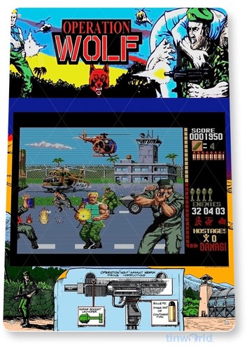 Arcade Games & Vending Co - Operation Wolf Arcade Sign, Classic Arcade