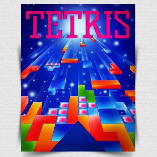 Arcade Games & Vending Co - TETRIS METAL SIGN PLAQUE - Retro