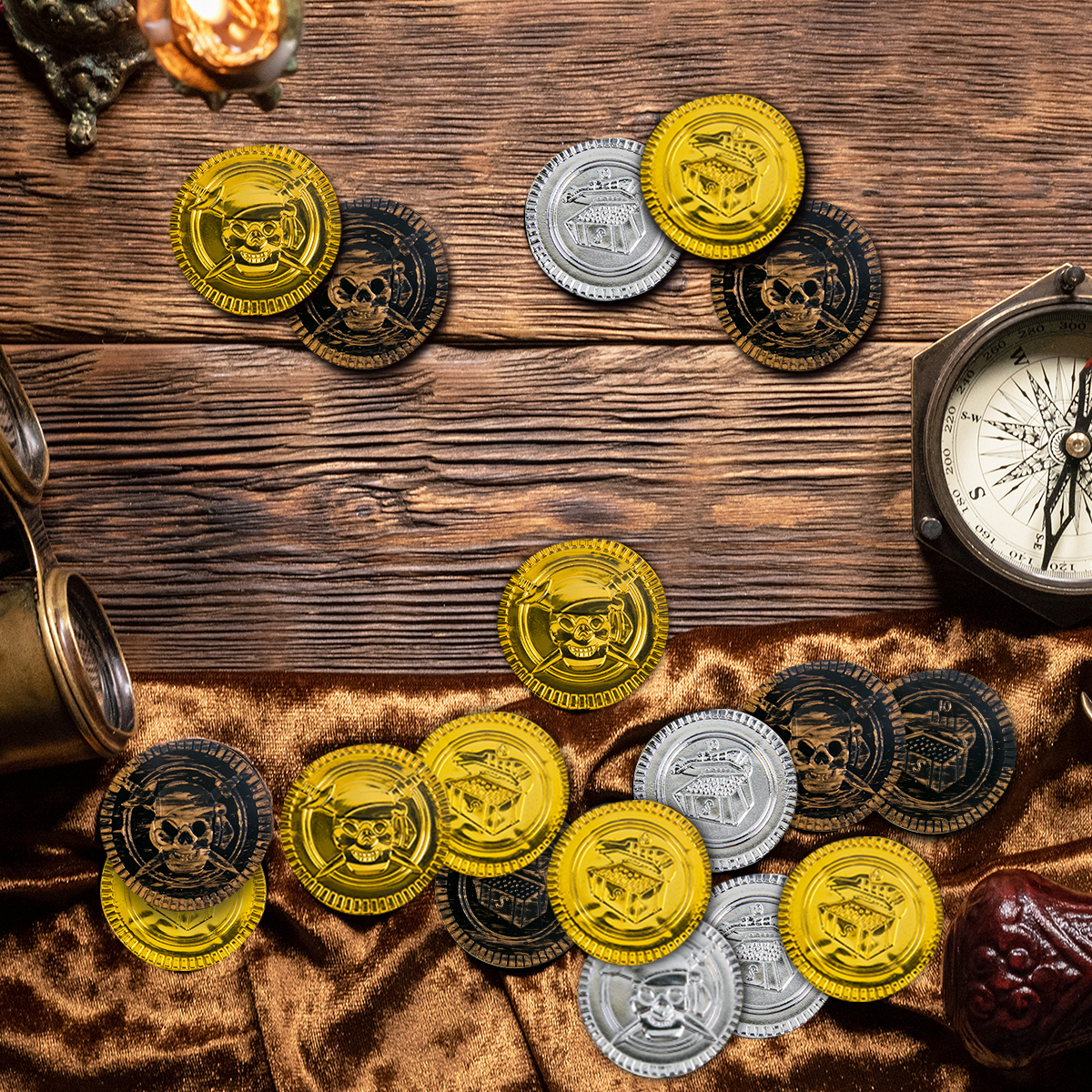 20/40pcs Pirate Coins Plastic  - Token Coin Mechanism reseña y precio