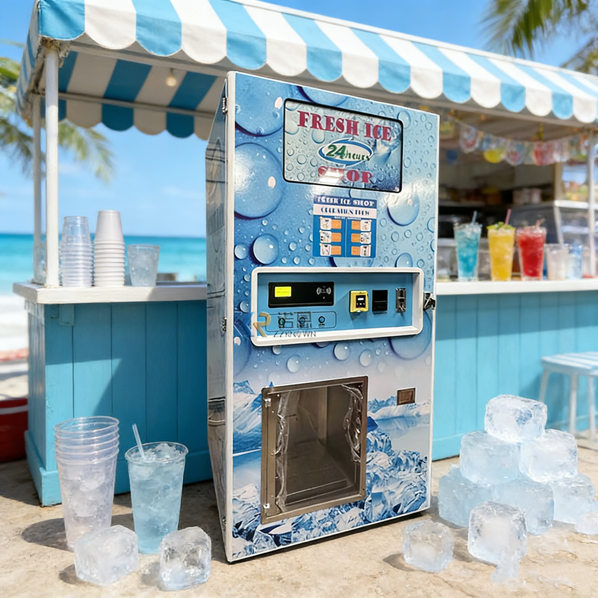 Customized Automatic Ice Vendi - Commercial Vending Machine reseña y precio