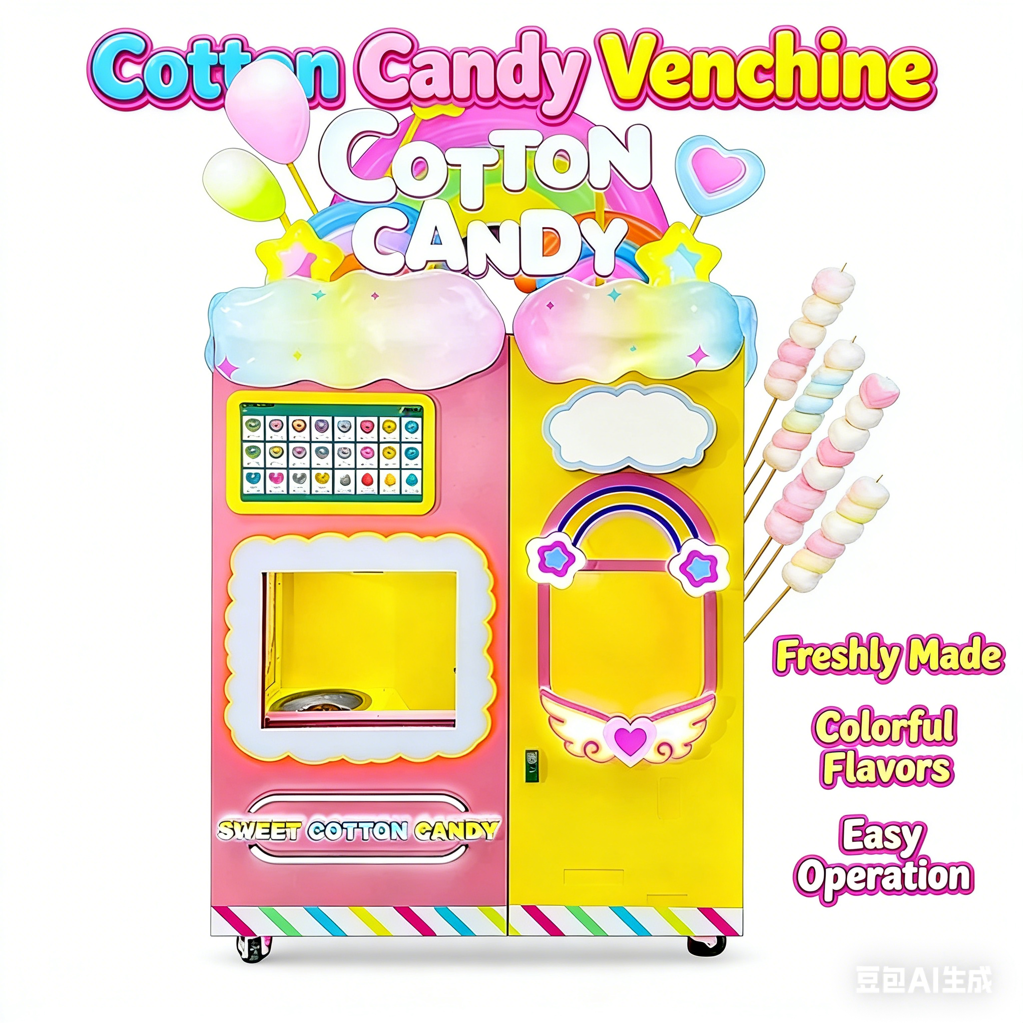 Customized Custom Kids Cotton  - Commercial Vending Machine reseña y precio