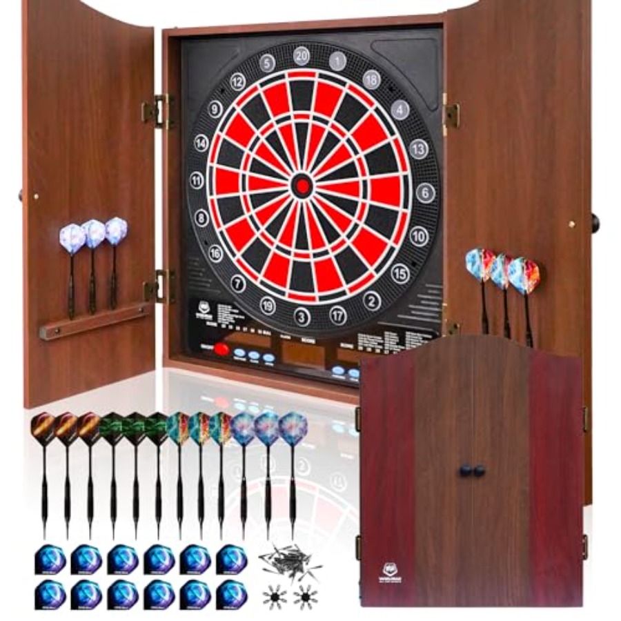 Electronic Dart Board LED Elec - Electronic Dartboard Cabinet reseña y precio