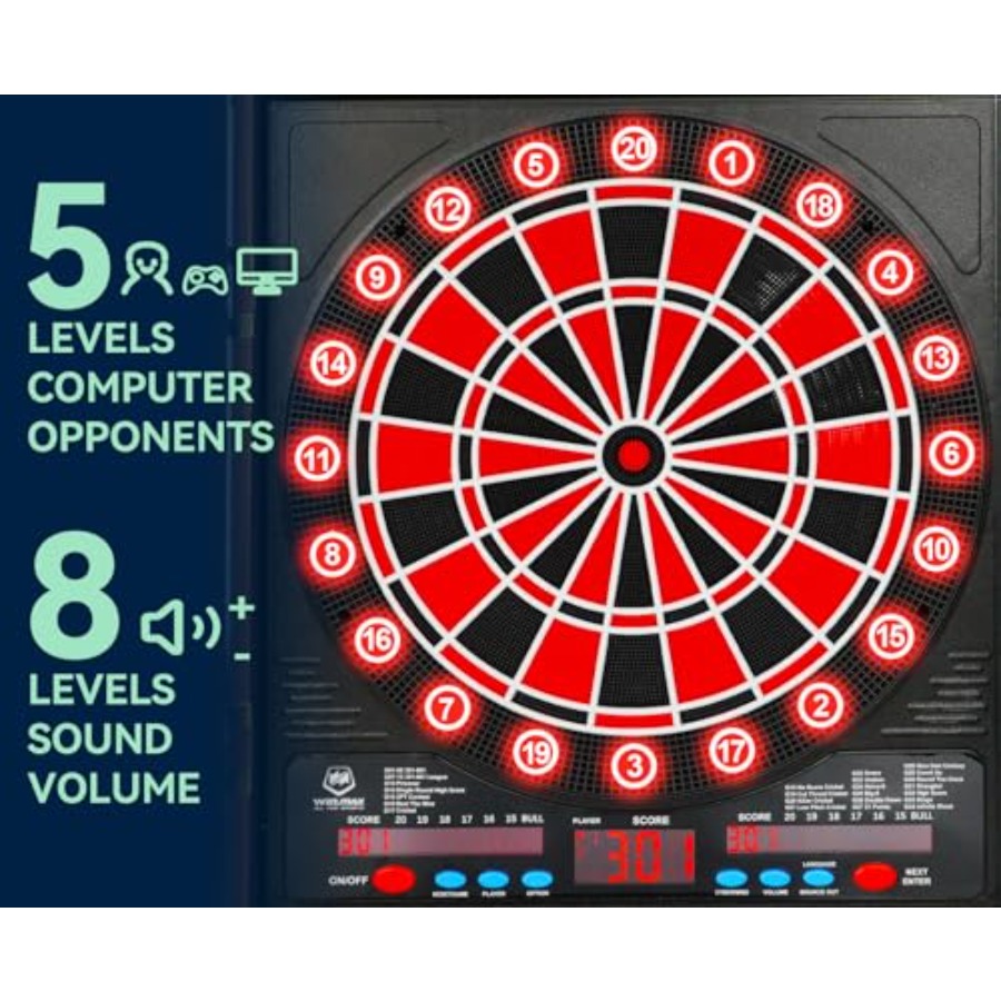 Electronic Dart Board LED Elec - Electronic Dartboard Cabinet reseña y precio