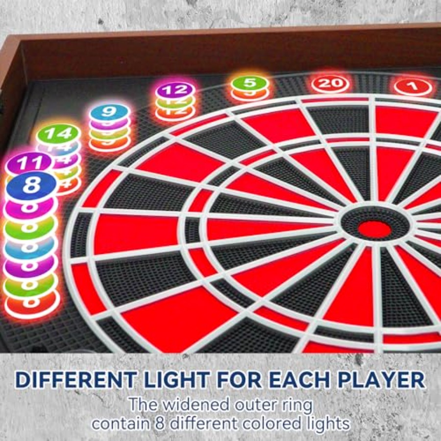 Electronic Dart Board LED Elec - Electronic Dartboard Cabinet reseña y precio