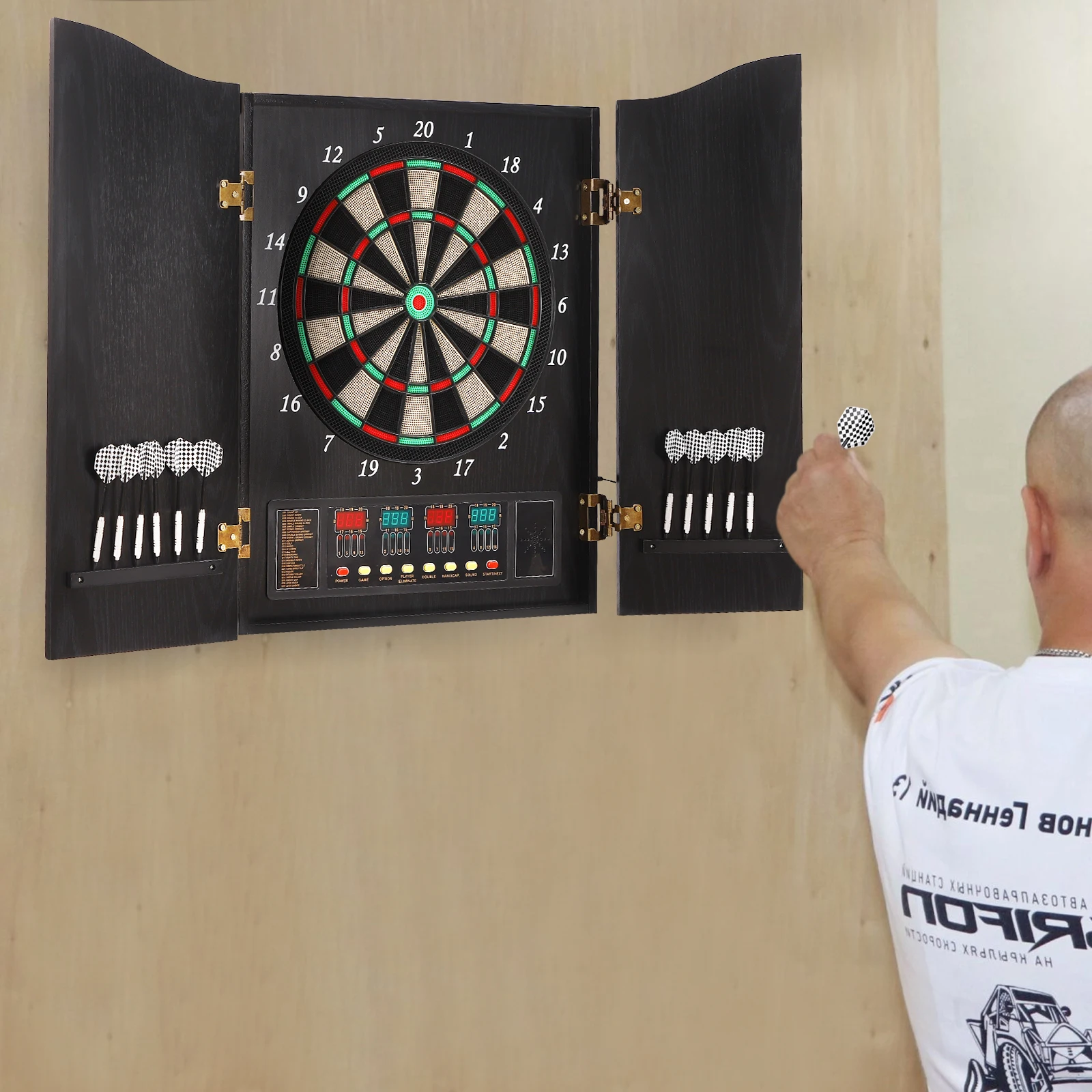 Dartboard Cabinet Set Dart Boa - Electronic Dartboard Cabinet reseña y precio