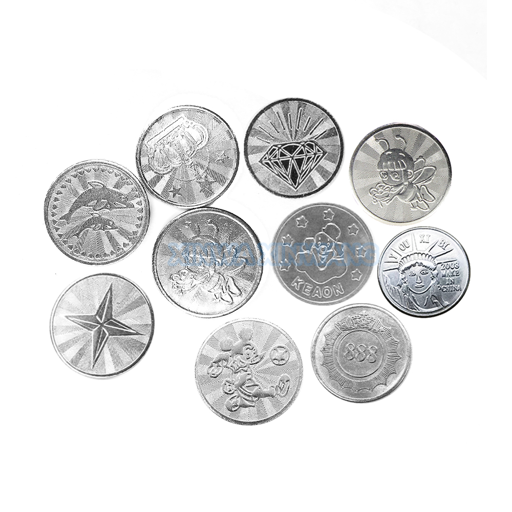 100PCS  Coins Tokens Stainless - Arcade Ticket Machine reseña y precio