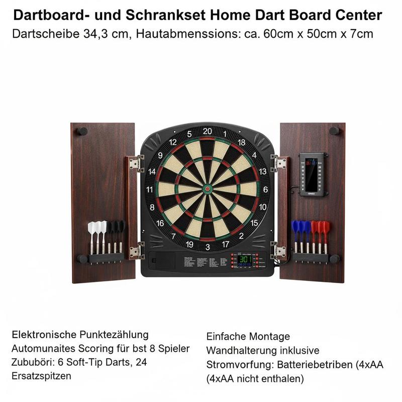 Dartboard and cabinet set Home - Electronic Dartboard Cabinet reseña y precio