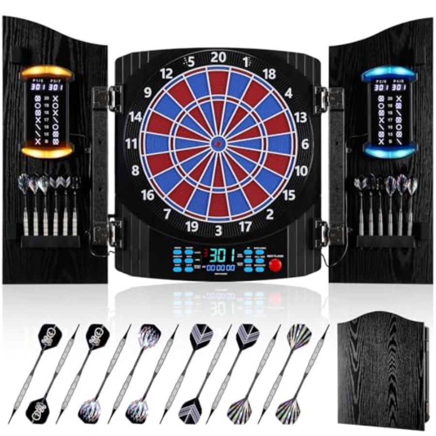 Electronic Dart Board, Electri - Electronic Dartboard Cabinet reseña y precio