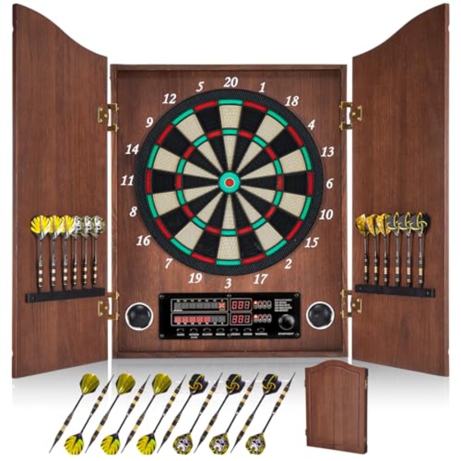 Electronic Dart Board, Decorat - Electronic Dartboard Cabinet reseña y precio