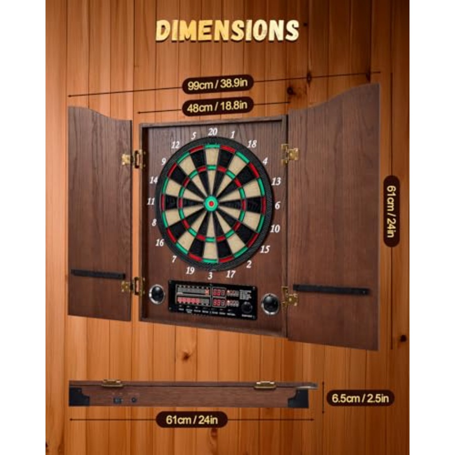 Electronic Dart Board, Decorat - Electronic Dartboard Cabinet reseña y precio