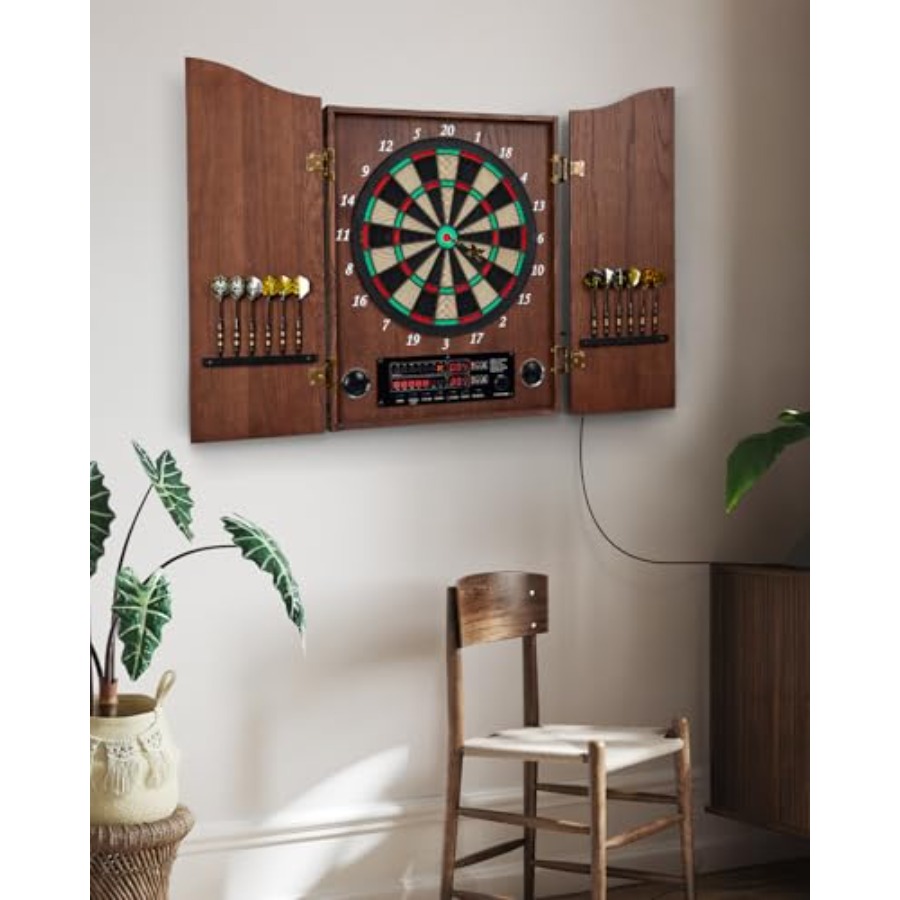 Electronic Dart Board, Decorat - Electronic Dartboard Cabinet reseña y precio