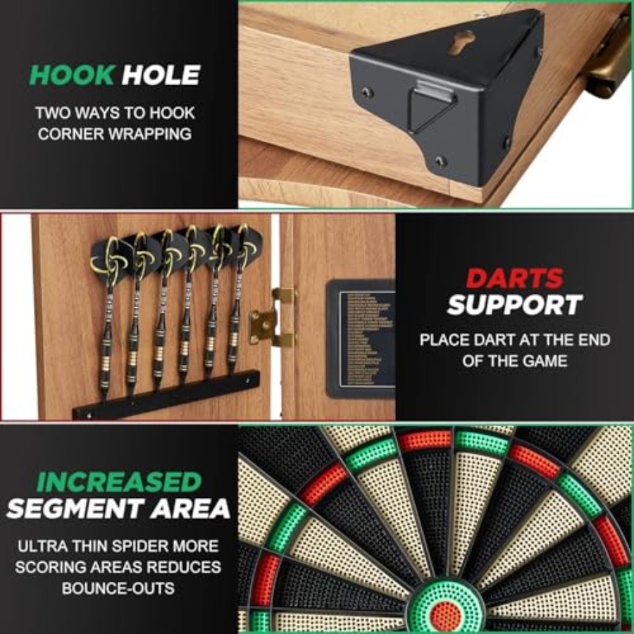 Electronic Dart Board Cabinet  - Electronic Dartboard Cabinet reseña y precio