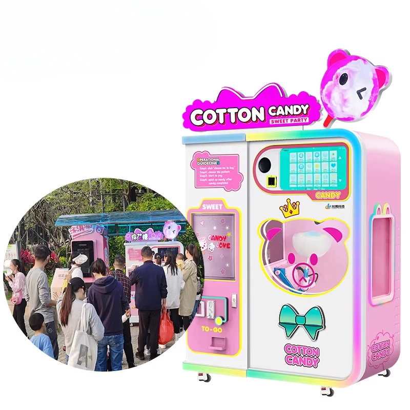 Customized Cotton Candy Vendin - Commercial Vending Machine reseña y precio